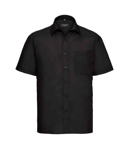 Russell Poplin S/S Shirt - Black - 3XL